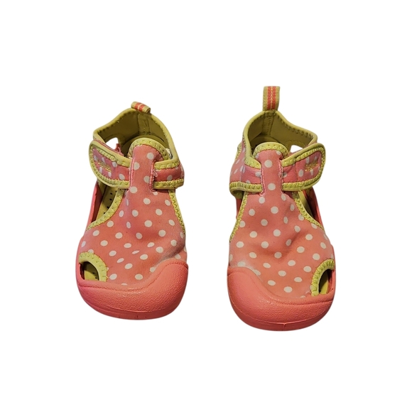 OshKosh B'gosh Pink and Yellow Sandals with Adjustable Straps - Picture 2 of 7